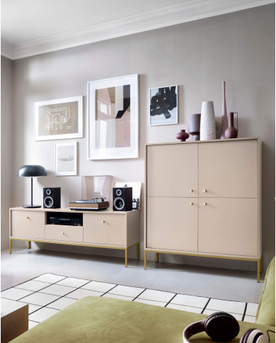 Toaletka, konsola Mono MT104, szufladki, Beż piaskowy/ Złota rama, PIASKI Toaletka, konsola Mono MT104, szufladki, Beż piaskowy/ Złota rama, PIASKI