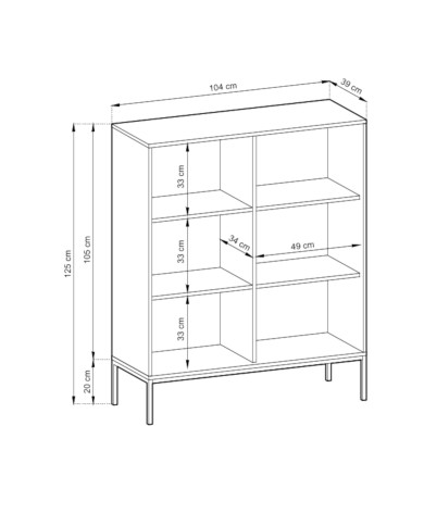 Komoda Nova K104, drzwi, Biała/ Złota rama, PIASKI Komoda Nova K104, drzwi, Biała/ Złota rama, PIASKI