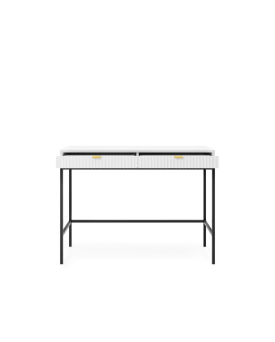 Toaletka, konsola Nova T104, szufladki, Biała/ Czarna rama, PIASKI