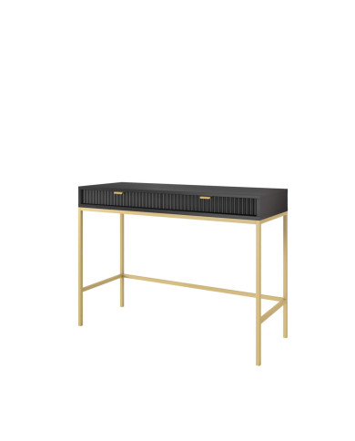 Toaletka, konsola Nova T104, szufladki, Czarna/ Złota rama, PIASKI