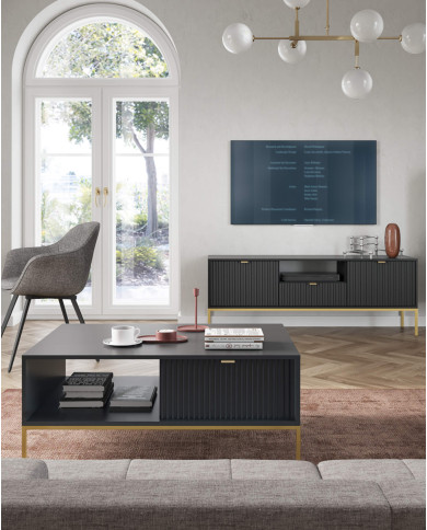 Toaletka, konsola Nova T104, szufladki, Czarna/ Złota rama, PIASKI Toaletka, konsola Nova T104, szufladki, Czarna/ Złota rama, PIASKI