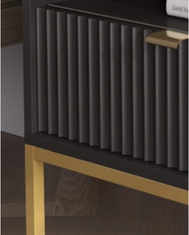 Toaletka, konsola Nova T104, szufladki, Czarna/ Złota rama, PIASKI Toaletka, konsola Nova T104, szufladki, Czarna/ Złota rama, PIASKI