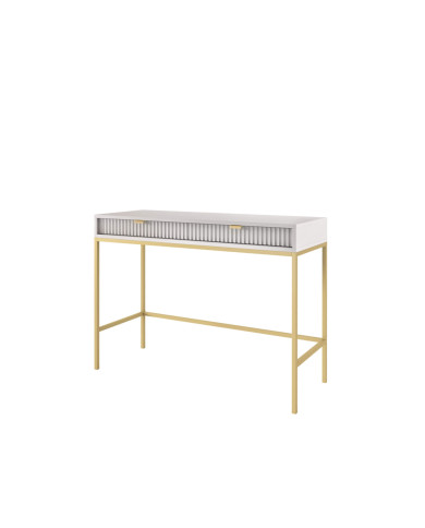 Toaletka, konsola Nova T104, szufladki, Szara/ Złota rama, PIASKI
