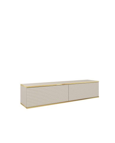 Szafka rtv Oro 135 MDF, drzwiczki, wisząca, Beż/ Złoty, PIASKI Szafka rtv Oro 135 MDF, drzwiczki, wisząca, Beż/ Złoty, PIASKI