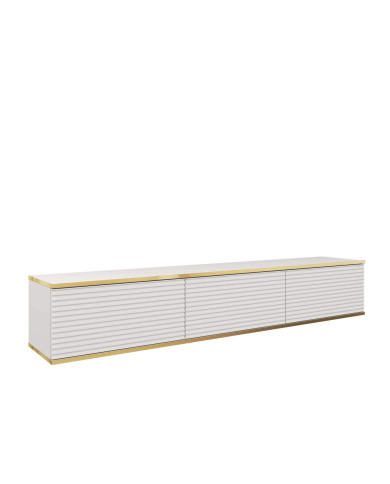 Szafka rtv Oro 175 MDF, drzwiczki, wisząca, Biały/ Złoty, PIASKI Szafka rtv Oro 175 MDF, drzwiczki, wisząca, Biały/ Złoty, PIASKI