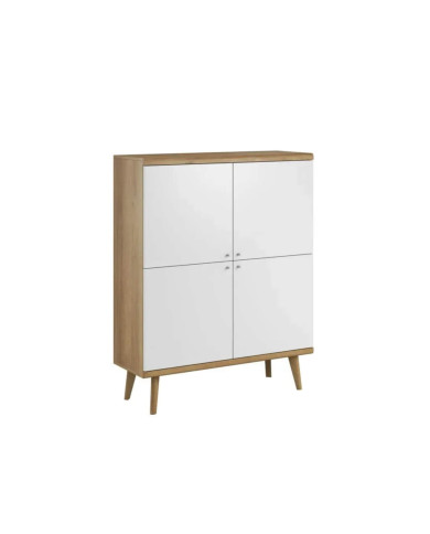 Komoda Primo PK107,czterodrzwiowa, Dąb riviera/ Biały, PIASKI Komoda Primo PK107,czterodrzwiowa, Dąb riviera/ Biały, PIASKI