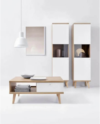 Półka wisząca Primo P107, Dąb riviera/ Biały, PIASKI Półka wisząca Primo P107, Dąb riviera/ Biały, PIASKI