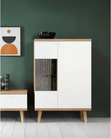 Półka wisząca Primo P107, Dąb riviera/ Biały, PIASKI Półka wisząca Primo P107, Dąb riviera/ Biały, PIASKI