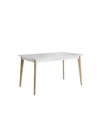 Stół prostokątny Primo PST140, rozkładany, drewniane nogi, 140-180/76/80 cm, Biały /Dąb riviera, PIASKI Stół prostokątny Primo PST140, rozkładany, drewniane nogi, 140-180/76/80 cm, Biały /Dąb riviera, PIASKI