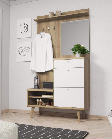 Stół prostokątny Primo PST140, rozkładany, drewniane nogi, 140-180/76/80 cm, Biały /Dąb riviera, PIASKI Stół prostokątny Primo PST140, rozkładany, drewniane nogi, 140-180/76/80 cm, Biały /Dąb riviera, PIASKI