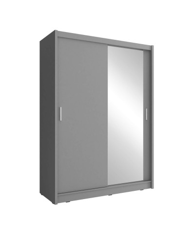 Szafa Maja 1, dwudrzwiowa 130 cm, przesuwna, półki, drążek wieszakowy, lustro, Grafit, PIASKI Szafa Maja 1, dwudrzwiowa 130 cm, przesuwna, półki, drążek wieszakowy, lustro, Grafit, PIASKI