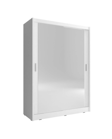 Szafa Maja 2, dwudrzwiowa 130 cm, przesuwna, półki, drążek wieszakowy, lustra, Biała, PIASKI Szafa Maja 2, dwudrzwiowa 130 cm, przesuwna, półki, drążek wieszakowy, lustra, Biała, PIASKI