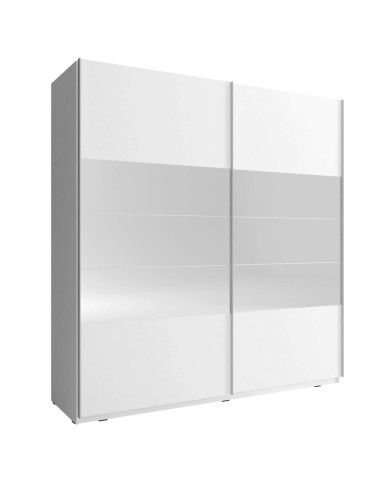 Szafa Mika 1, dwudrzwiowa 150 cm, przesuwna, półki, drążek wieszakowy, lustra, Biała, PIASKI Szafa Mika 1, dwudrzwiowa 150 cm, przesuwna, półki, drążek wieszakowy, lustra, Biała, PIASKI