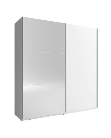 Szafa Mika 2, dwudrzwiowa 150 cm, przesuwna, półki, drążek wieszakowy, lustra, Biała, PIASKI Szafa Mika 2, dwudrzwiowa 150 cm, przesuwna, półki, drążek wieszakowy, lustra, Biała, PIASKI