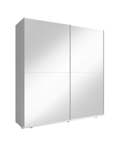 Szafa Mika 3, dwudrzwiowa 150 cm, przesuwna, półki, drążek wieszakowy, lustra, Biała, PIASKI Szafa Mika 3, dwudrzwiowa 150 cm, przesuwna, półki, drążek wieszakowy, lustra, Biała, PIASKI