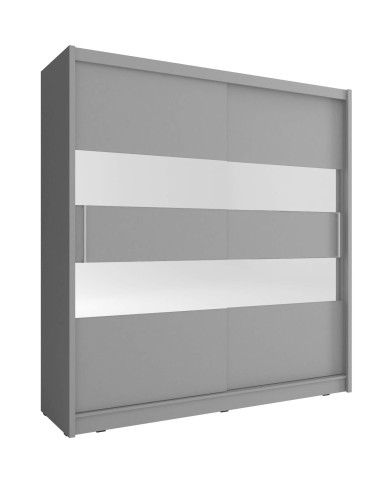 Szafa Maja 2, dwudrzwiowa 200 cm, przesuwna, półki, drążek wieszakowy, lustra, Grafit, PIASKI Szafa Maja 2, dwudrzwiowa 200 cm, przesuwna, półki, drążek wieszakowy, lustra, Grafit, PIASKI