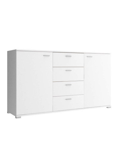 Komoda typ 150, drzwi, szuflady, Biała, PIASKI Komoda typ 150, drzwi, szuflady, Biała, PIASKI
