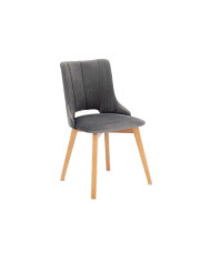 Krzesło Bella, drewniane, tapicerowane siedzisko i oparcie, Femix