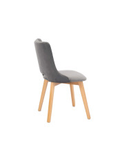 Krzesło Bella, drewniane, tapicerowane siedzisko i oparcie, Femix