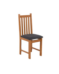 Krzesło Bistralka, drewniane, tapicerowane siedzisko, Femix