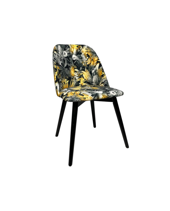 Krzesło Gusto 1, drewniane, tapicerowane siedzisko i oparcie, Femix