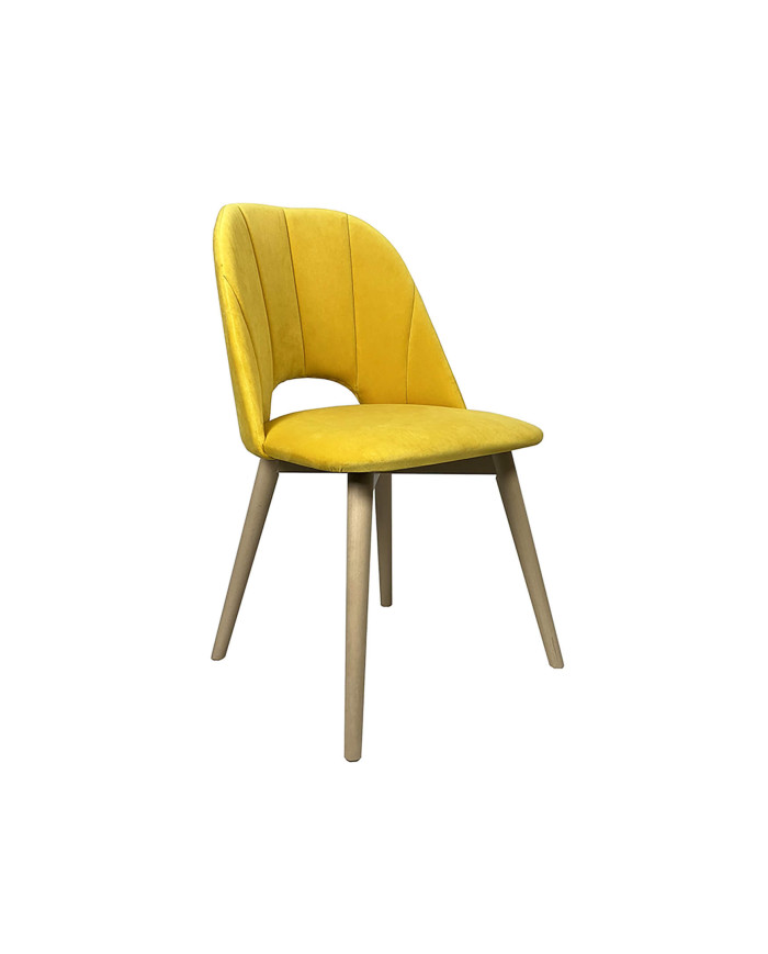 Krzesło Gusto 2, drewniane, tapicerowane siedzisko i oparcie, Femix