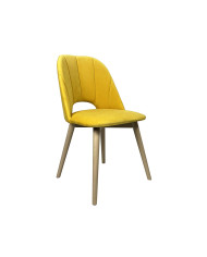Krzesło Gusto 2, drewniane, tapicerowane siedzisko i oparcie, Femix