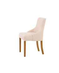 Krzesło Karen Gładkie, drewniane, tapicerowane siedzisko i oparcie, Femix