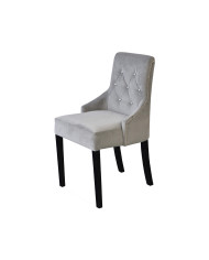 Krzesło Karen Dodatki, drewniane, piki, pinezki, kołatka, kryształki, tapicerowane siedzisko i oparcie, Femix