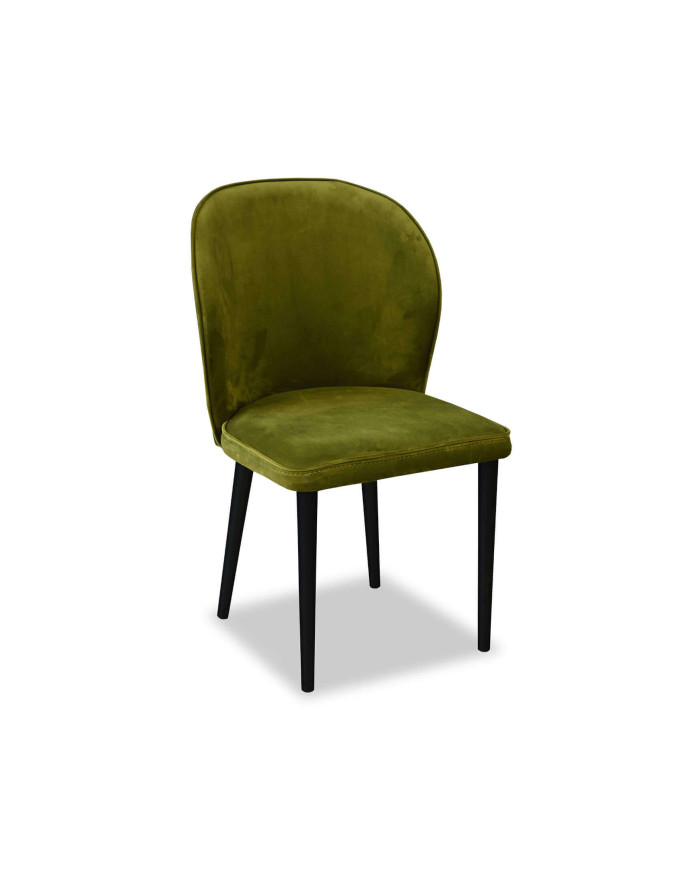 Krzesło Kubełek, drewniane, tapicerowane siedzisko i oparcie, Femix