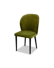 Krzesło Kubełek, drewniane, tapicerowane siedzisko i oparcie, Femix