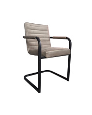 Krzesło Office, metalowe, tapicerowane siedzisko i oparcie, Femix