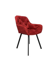 Krzesło Rosa, metalowe, tapicerowane siedzisko i oparcie, Femix