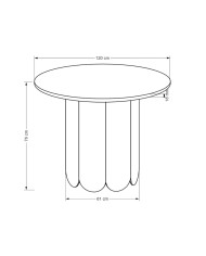 Stół kolumnowy Hugo, okrągły, 120/120/76 cm, dąb naturalny, HALMAR