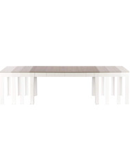 Stół Seweryn, rozkładany,160-300/90/76 cm, dąb sonoma/biały