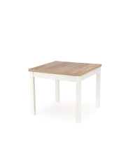 Stół Tiago, kwadratowy, rozkładany, dąb craft/biały, 90-125/90/75 cm
