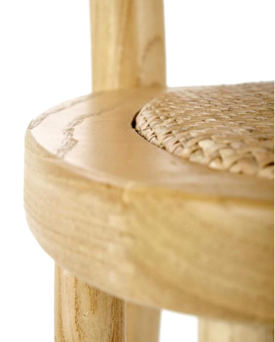 Krzesło skandynawskie K502, rattan naturalny, drewniane, HALMAR Krzesło skandynawskie K502, rattan naturalny, drewniane, HALMAR