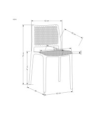 Nowoczesne krzesło K514, polipropylen, czarne, dziurkowana powierzchnia siedziska i oparcia, HALMAR