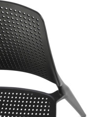 Krzesło K514, polipropylen, czarny