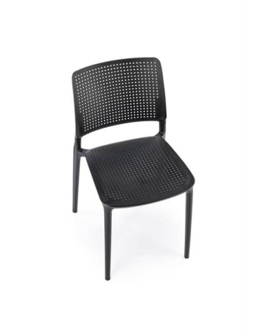 Nowoczesne krzesło K514, polipropylen, czarne, dziurkowana powierzchnia siedziska i oparcia, HALMAR Nowoczesne krzesło K514, polipropylen, czarne, dziurkowana powierzchnia siedziska i oparcia, HALMAR