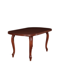 Stół nr 1 Fornir, owalny, rozkładany, drewniane nogi Ludwik, 160-200/77/90 cm, FEMIX