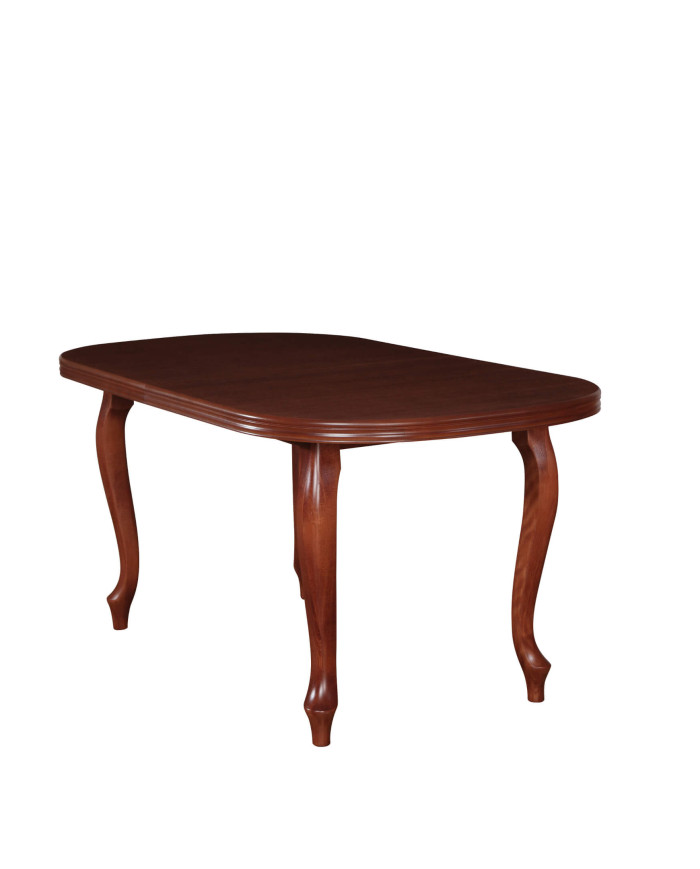 Stół nr 1 Fornir, owalny, rozkładany, drewniane nogi, 200-300/77/100 cm, FEMIX