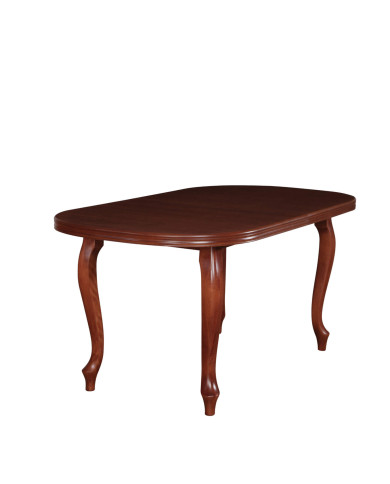 Stół nr 1 Fornir, owalny, rozkładany, drewniane nogi, 200-300/77/100 cm, FEMIX Stół nr 1 Fornir, owalny, rozkładany, drewniane nogi, 200-300/77/100 cm, FEMIX