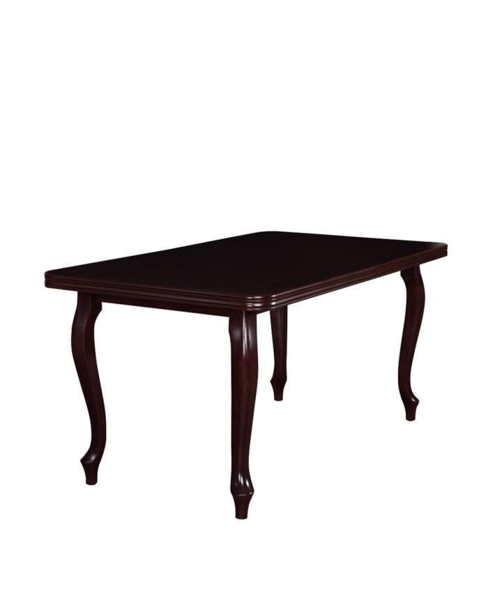 Stół nr 3 Fornir, zaowalony, rozkładany, drewniane nogi Ludwik, 160-200/77/80 cm, FEMIX