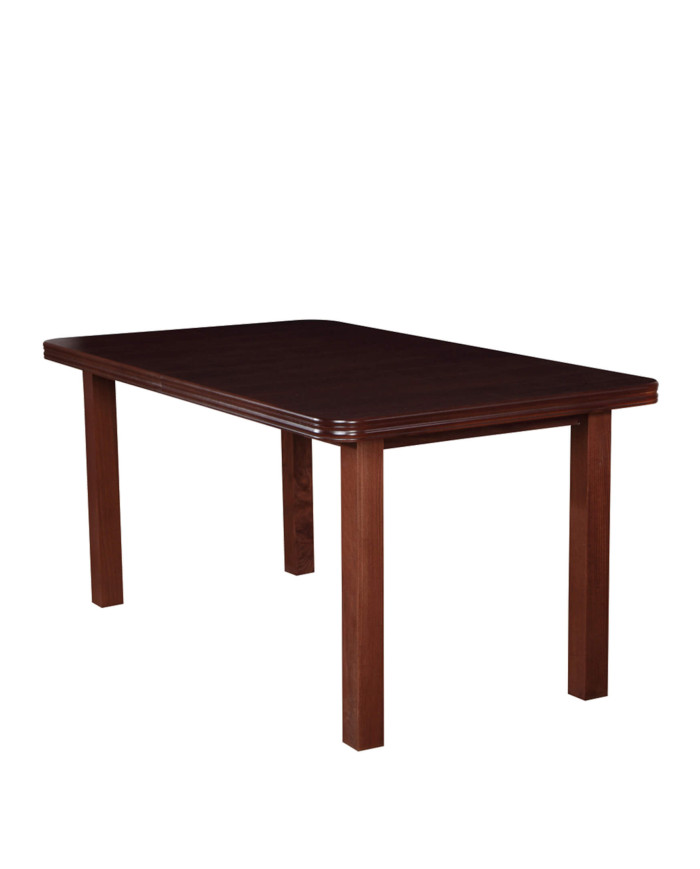 Stół nr 4 Fornir, zaowalony, rozkładany, drewniane nogi, 160-200/77/80 cm, FEMIX