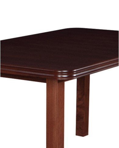 Stół nr 4 Fornir, zaowalony, rozkładany, drewniane nogi, 200-300/77/100 cm, FEMIX Stół nr 4 Fornir, zaowalony, rozkładany, drewniane nogi, 200-300/77/100 cm, FEMIX