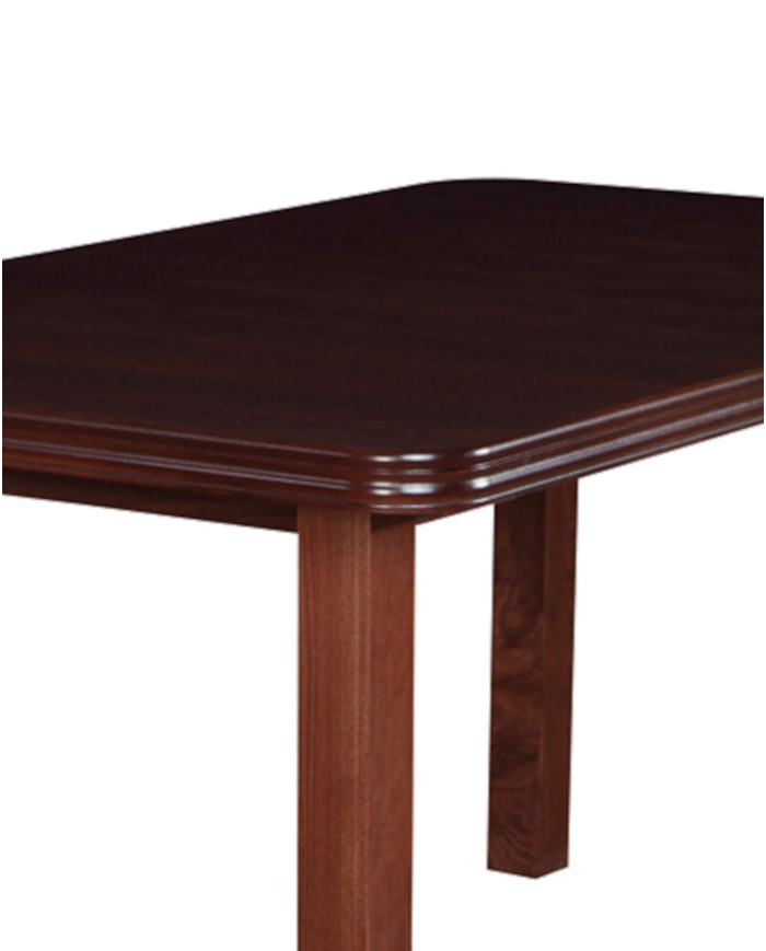 Stół nr 4 Fornir, zaowalony, rozkładany, proste drewniane nogi, 200-300/77/100 cm, FEMIX