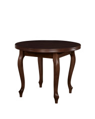 Stół nr 5 Fornir, okrągły, rozkładany, drewniane nogi Ludwik, 110-150/77/110 cm, FEMIX