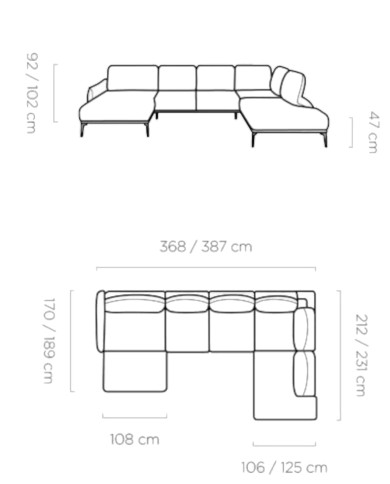 Narożnik Storm XL, przesuwane oparcia x 6, Wersal Narożnik Storm XL, przesuwane oparcia x 6, Wersal