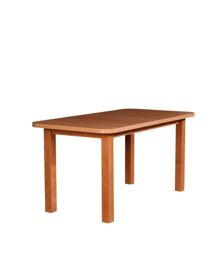 Stół nr 19 Laminat, zaowalony, rozkładany, proste drewniane nogi, 150-190/77/80 cm, FEMIX